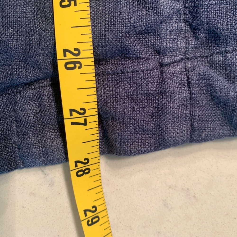 Anthropologie Blue Linen Blend Unstructured Tulip Back Blazer - SZ 2 - Picture 11 of 11